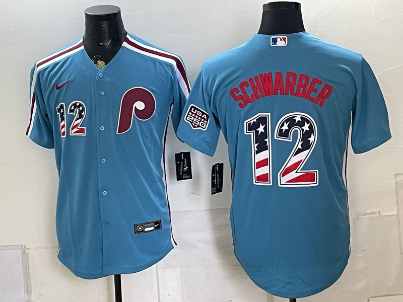 Men 2026 Philadelphia Phillies #12 Schwarber blue Game Nike MLB Jersey 0826012->philadelphia phillies->MLB Jersey